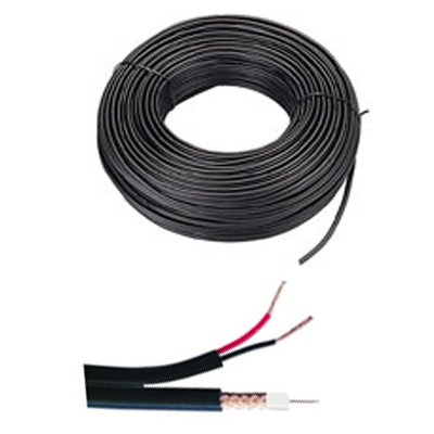Bobina de 100 metros de cable CCTV RG174 + alimentación · Ref. BSC01209