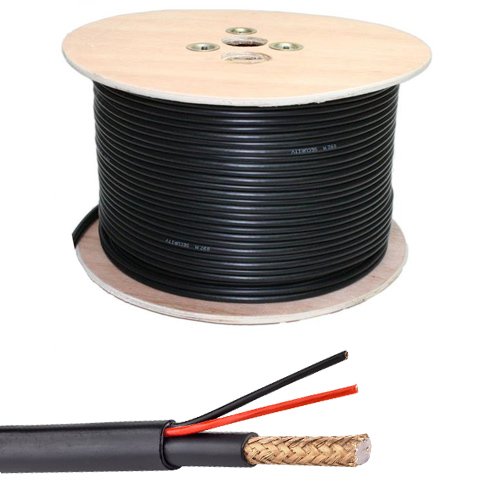 Bobina de 250m cable combinado RG-59 + alimentación. Libre de Halógenos · Ref. BSC03124