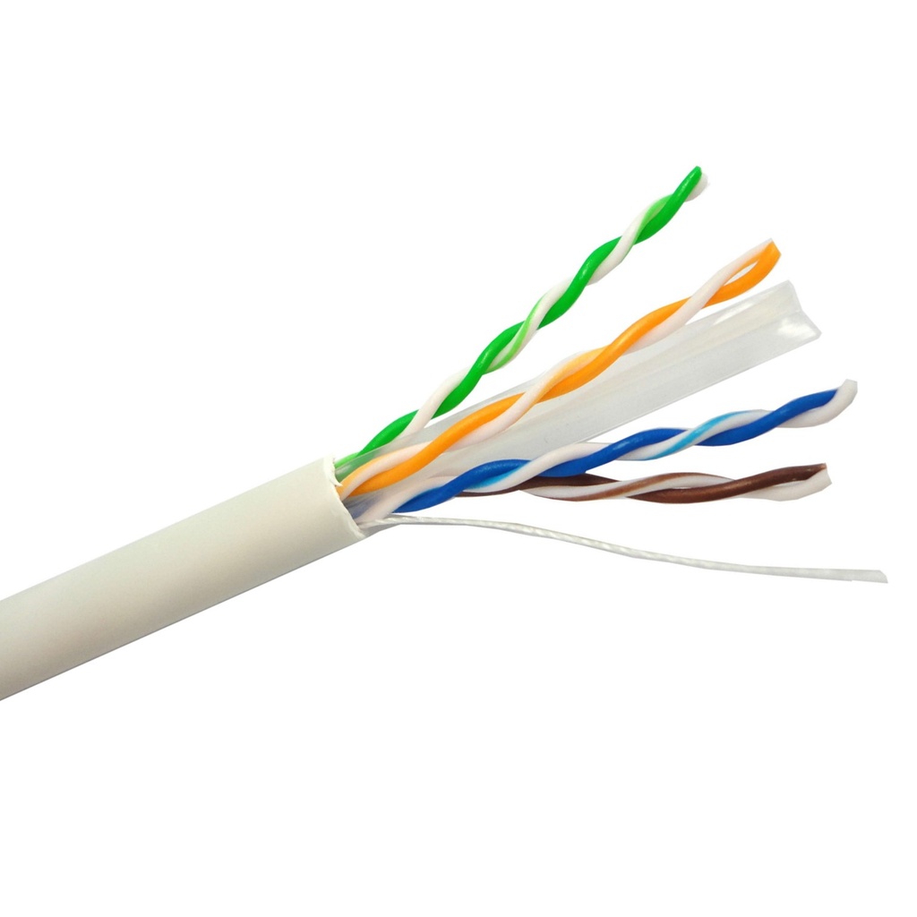 Hikvision Bobina en caja de 305m de Cable U/UTP Cat6 Cobre PVC 24AWG UL CM · Ref. DS-1LN6-UE-W