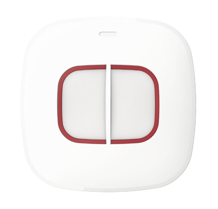 Hikvision Botón de emergencia / pánico Dual inalámbrico IP66 AXPRO · Ref. DS-PDEB2-EG2-WE(B)