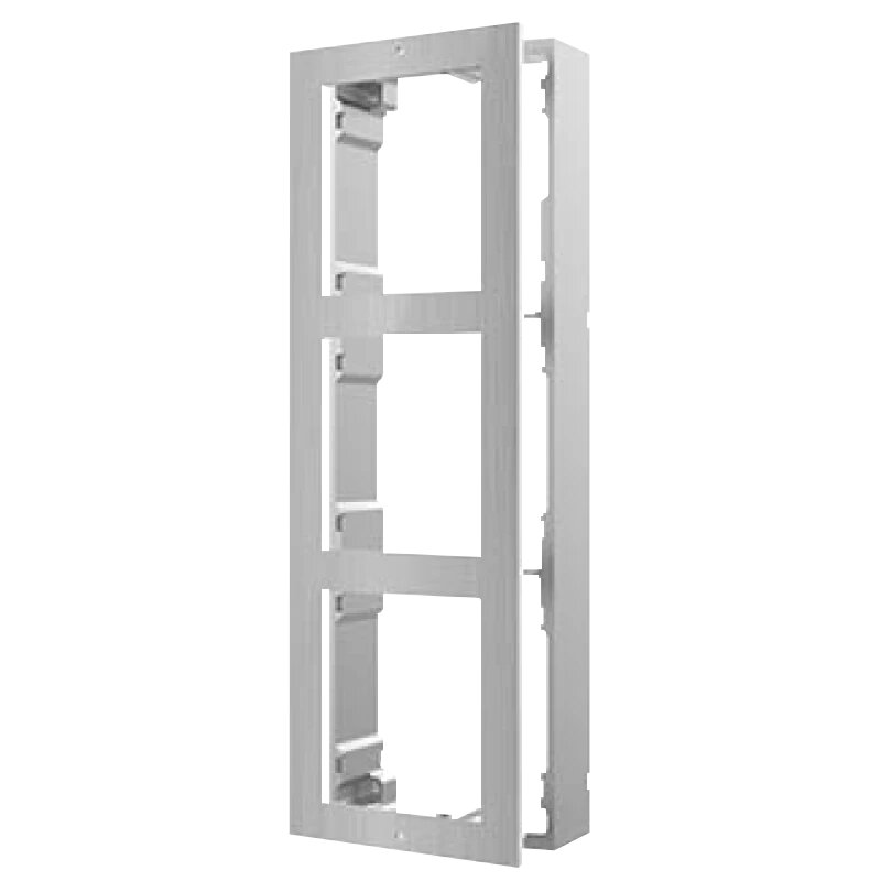 Hikvision Caja de registro superficie para 3 módulos de videoportero Hikvision acabado en acero inoxidable · Ref. DS-KD-ACW3/S