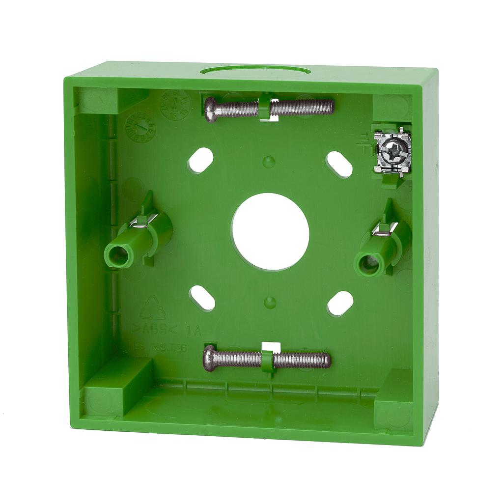 Kidde Caja trasera - Zócalo base para montaje de pulsador manual inteligente. Verde · Ref. N-MC-BB-G