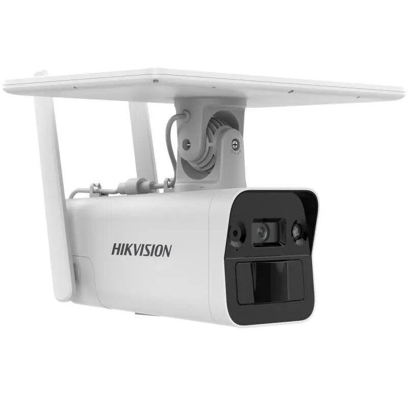 Hikvision Cámara con panel solar y batería 4MP 6mm IR30 Detección personas/vehículos Audio IP67 4G eMMC 8GB · Ref. DS-2XS2T41G1-ID/4G/C05S07