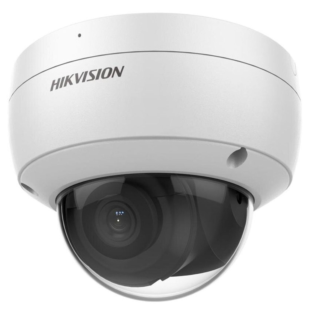 Hikvision Cámara Domo IP 2MP 2.8 mm IP67 IK10 WDR120 H.265+ IR30 MIC Acusense · Ref. DS-2CD2123G2-IU(2.8mm)(D)