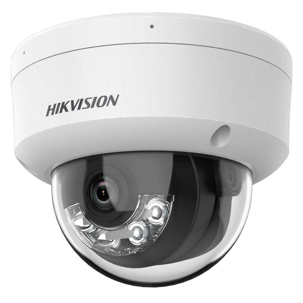 Hikvision Cámara Domo IP 4MP 2.8 mm MIC Acusense Smart Hybrid Light IP67 Audio Alarma IK10 · Ref. DS-2CD2143G2-LIS2U(2.8mm)