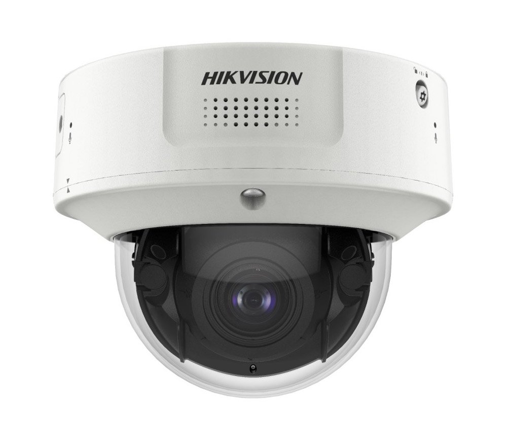 Hikvision Cámara Domo IP 4MP Varifocal 2.8-12mm WDR140 IP67 IK10 Darkfighter MIC Altavoz E/S Audio Alarma Anticorrosion