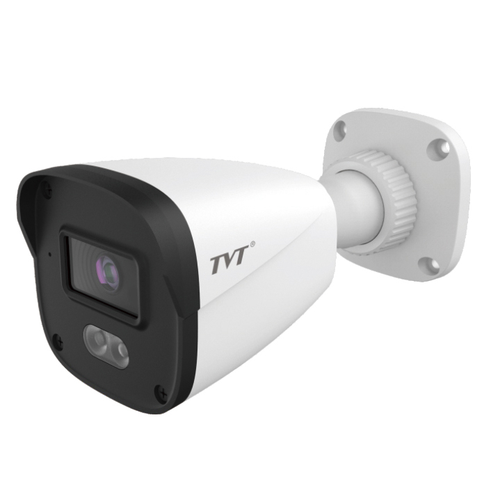 TVT Cámara IP Bullet 2MP 2.8mm IP67 Iluminación dual Luz Blanca IR 20m Micrófono · Ref. TD-9420S4L-C(D/PE/AW1)