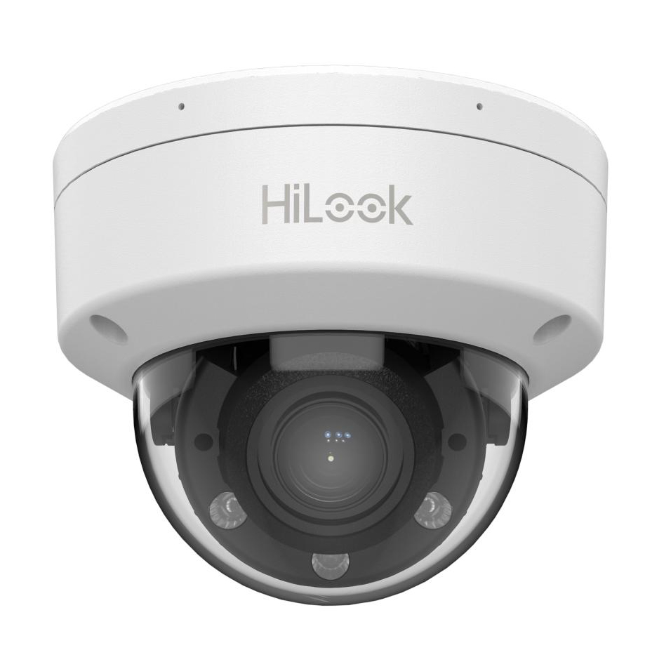 Hikvision Cámara IP Domo 4MP 2.8 - 12 mm IP67 IK08 Smart Hybrid Light 30m MIC Detección de personas y vehículos Motion Detection 2.0