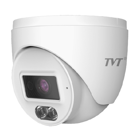 TVT Cámara IP Turret 4MP IP67 Iluminación dual Luz Blanca IR 20m Micrófono · Ref. TD-9540S4L-C(D/PE/AW1)
