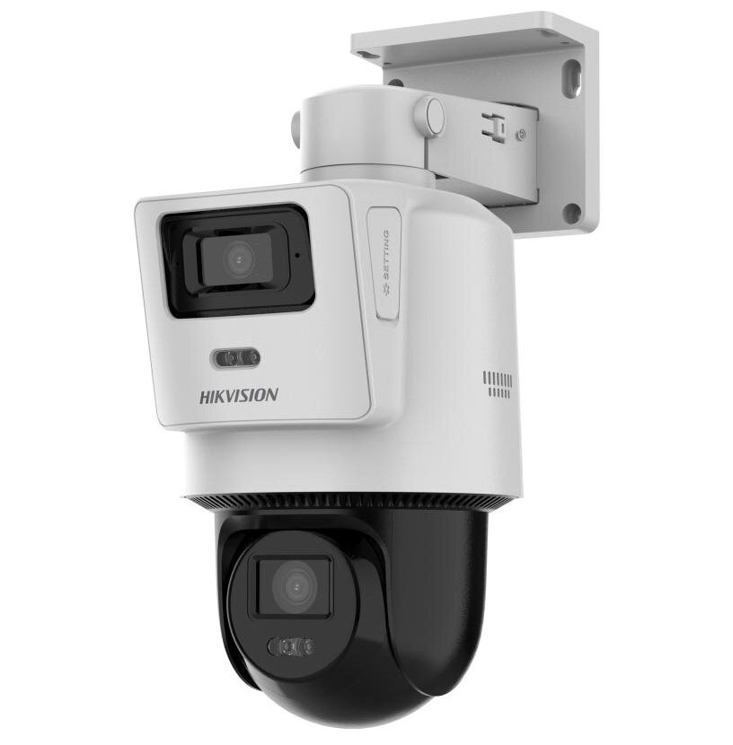 Hikvision Cámara PT TandemVu IP 2MP + 2 MP PoE Smart Hybrid Light · Ref. DS-2SE2C200MWG-E/12(2.8/8mm)