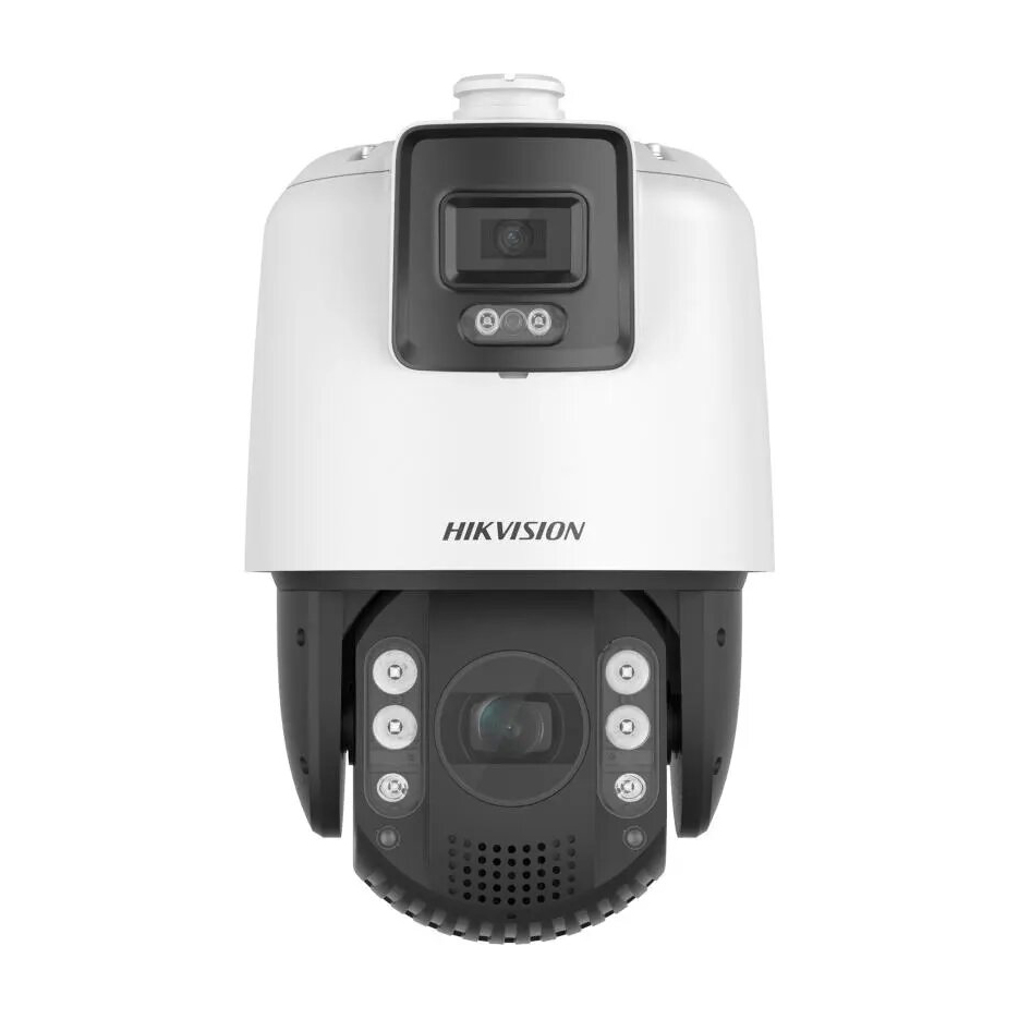 Hikvision Cámara PTZ IP 4MP 32X IR200 IP66 IK10 E/S Audio Alarma 2/1 Captura Facial Luz blanca y aviso sonoro DarkFighter