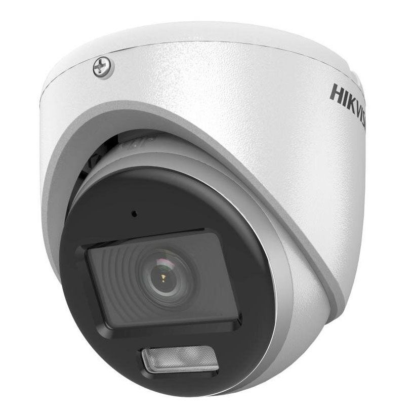 Hikvision Cámara Turret 2MP 4en1 Smart Hybrid Light ColorVu 24/7 · Ref. DS-2CE70DF0T-LMFS(2.8mm)