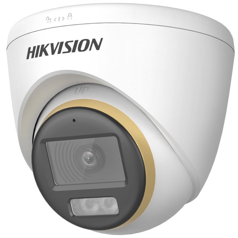 Hikvision Cámara Turret 4en1 2MP 2.8mm ColorVu Dual-light 40m IP67 · Ref. DS-2CE72DF3T-LFS(2.8mm)