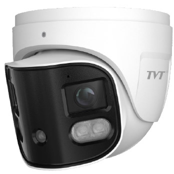 TVT Cámara turret IP 8MP Lente Dual 2.8mm NDAA Audio Alarma Cosido de imágenes · Ref. TD-9585E3B-DP(D/PE/AW3)