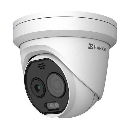 Hikvision Cámara turret IP biespectro 5MP térmica 1.8mm 160×120 y óptica 2.mm 2688×1944 · Ref. HM-TD1218-2/G0/T1A