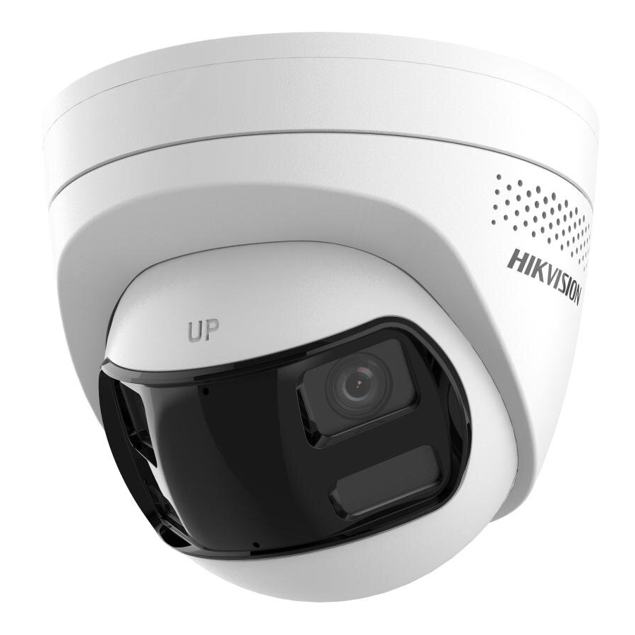 Hikvision Cámara Turret IP doble lente 6MP Smart Hybrid Light gran angular 180º · Ref. DS-2CD1363G2P-LIUF/SL(2.8mm)