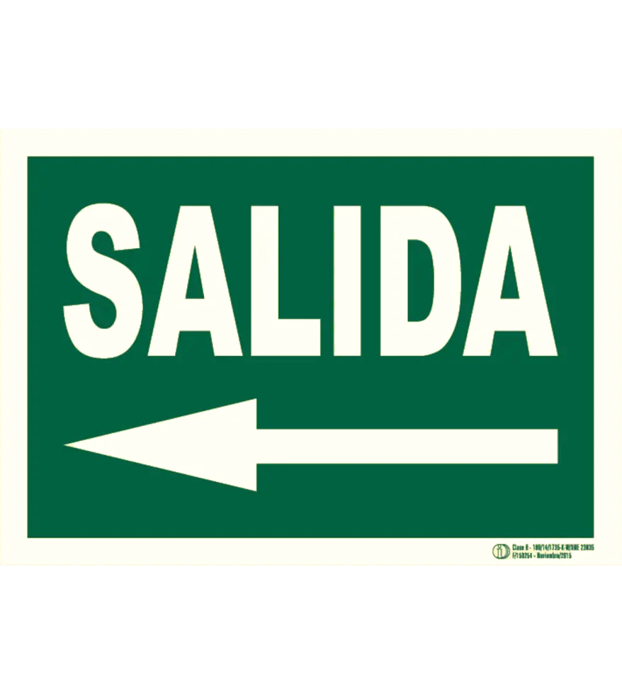 E-321 - Cartel de Señalización Evacuación salida izquierda