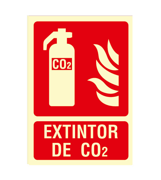 Cartel de Señalización Extintor de CO2 · Ref. P-147