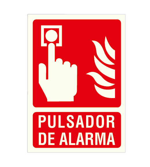 Cartel de Señalización Pulsador de Alarma · Ref. BSCEX123
