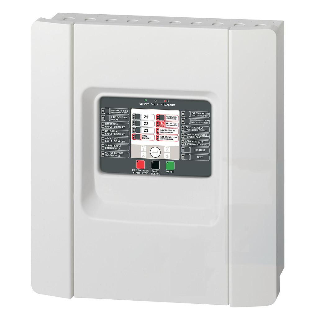 1X-X3E-09 - Central de detección y extinción convencional conectable en red Kidde/Aritech 3 Zonas