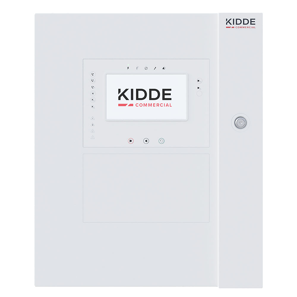 Kidde Central de incendios analógica direccionable con pantalla táctil, Fuente de alimentación grande, 2 lazos, caja grande · Ref. 2X-AT-F2-P