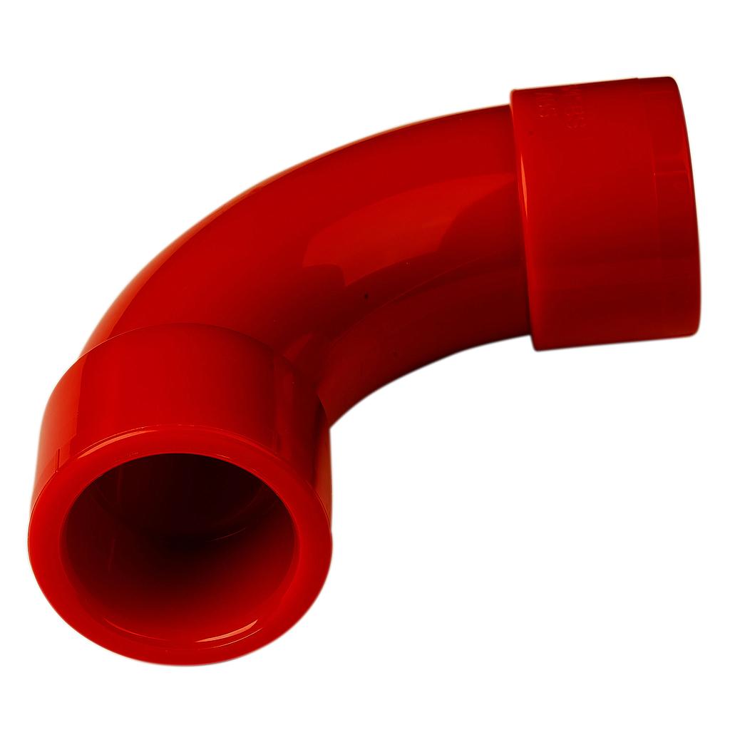 Aritech Codo 90º para Tubería 27mm de sistemas de detección por aspiración Color Rojo · Ref. 9-10906