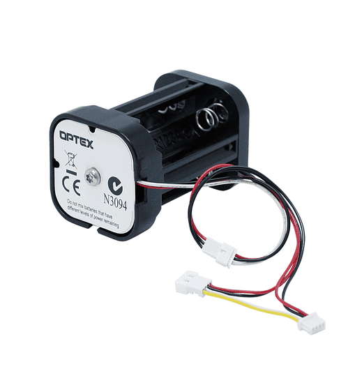 Optex Compartimento de pilas CR123A para detectores OPTEX de la serie BXS, VXS y WXI · Ref. BH-01