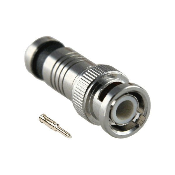 Conector BNC macho de compresión cable coaxial RG59 · Ref. BSC01694