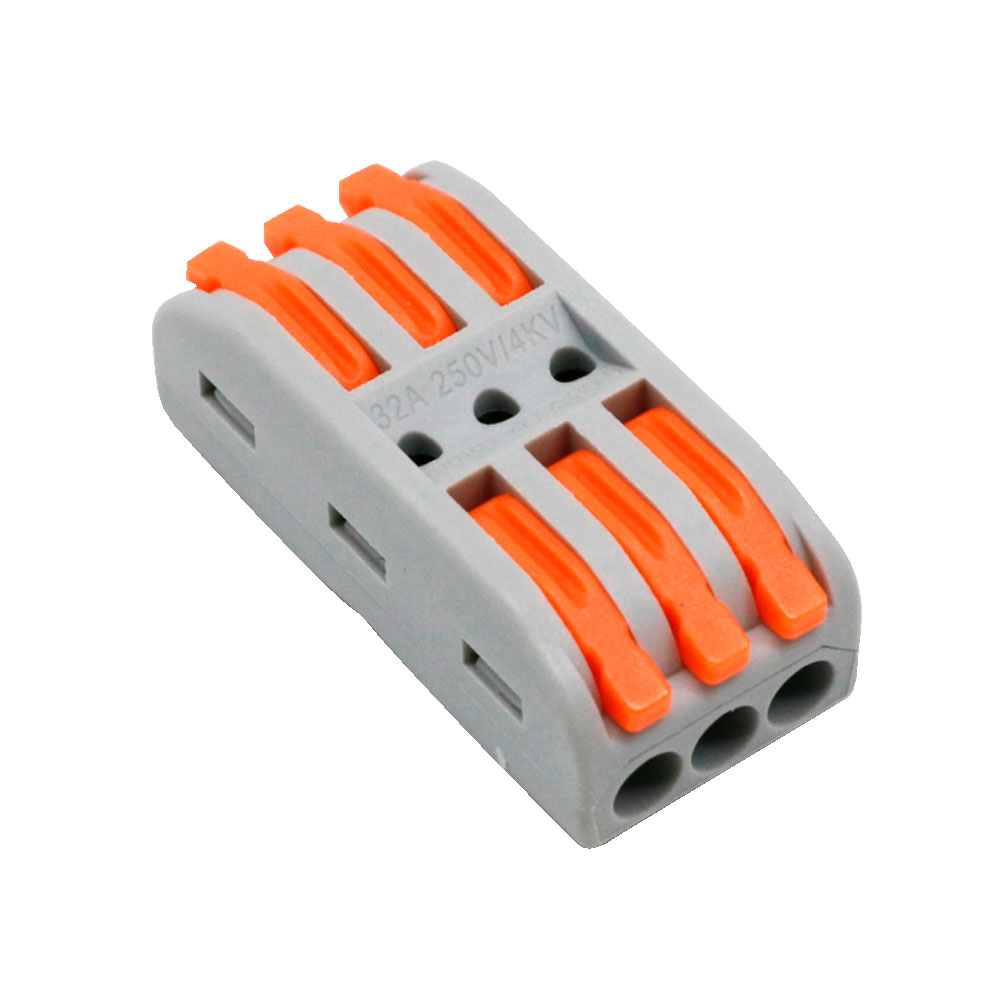 Conector de Cable 3 Entradas y 3 Salidas Calibre del cable 28 ~ 12AWG · Ref. BYCON33