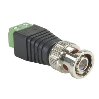 Conector de video BNC macho con salida +/- de 2 terminales · Ref. BSC01262