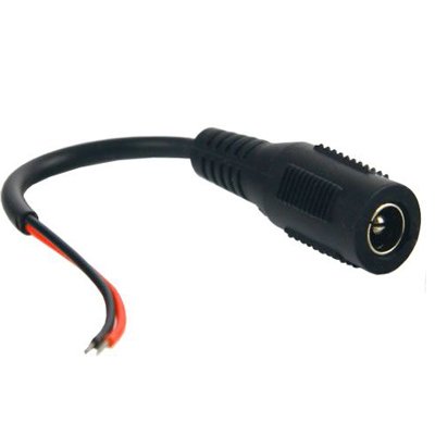 Conector estándar hembra de alimentación con cable Rojo Negro paralelo de 10 centímetros · Ref. BSC00137