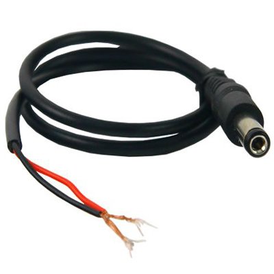 Conector estándar macho de alimentación con cable Rojo Negro paralelo de 10 centímetros · Ref. BSC00138