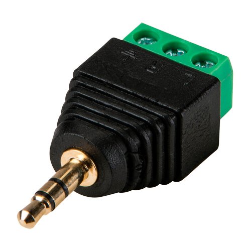 BSC03121 - Conector Jack 3.5 mm Estéreo con salida +/- de 2 terminales