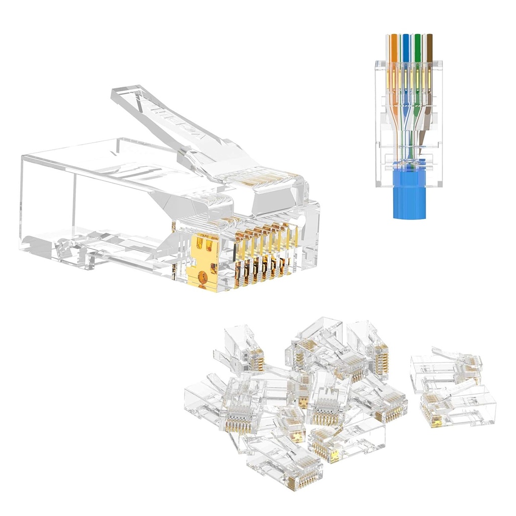 Conector Pasante RJ45 Cat 5e single row · Ref. BSCRJ455SR