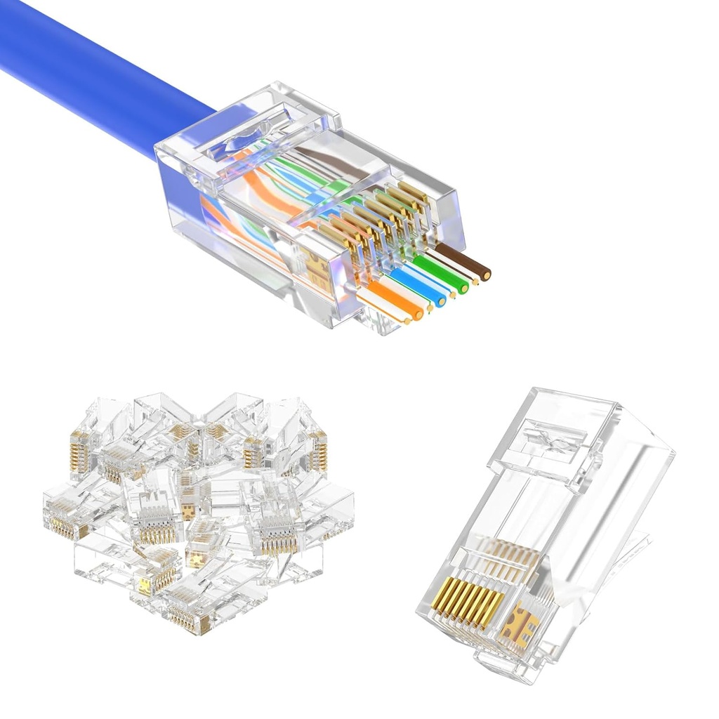 Conector Pasante RJ45 Cat 6 dual row · Ref. BSCRJ456DR