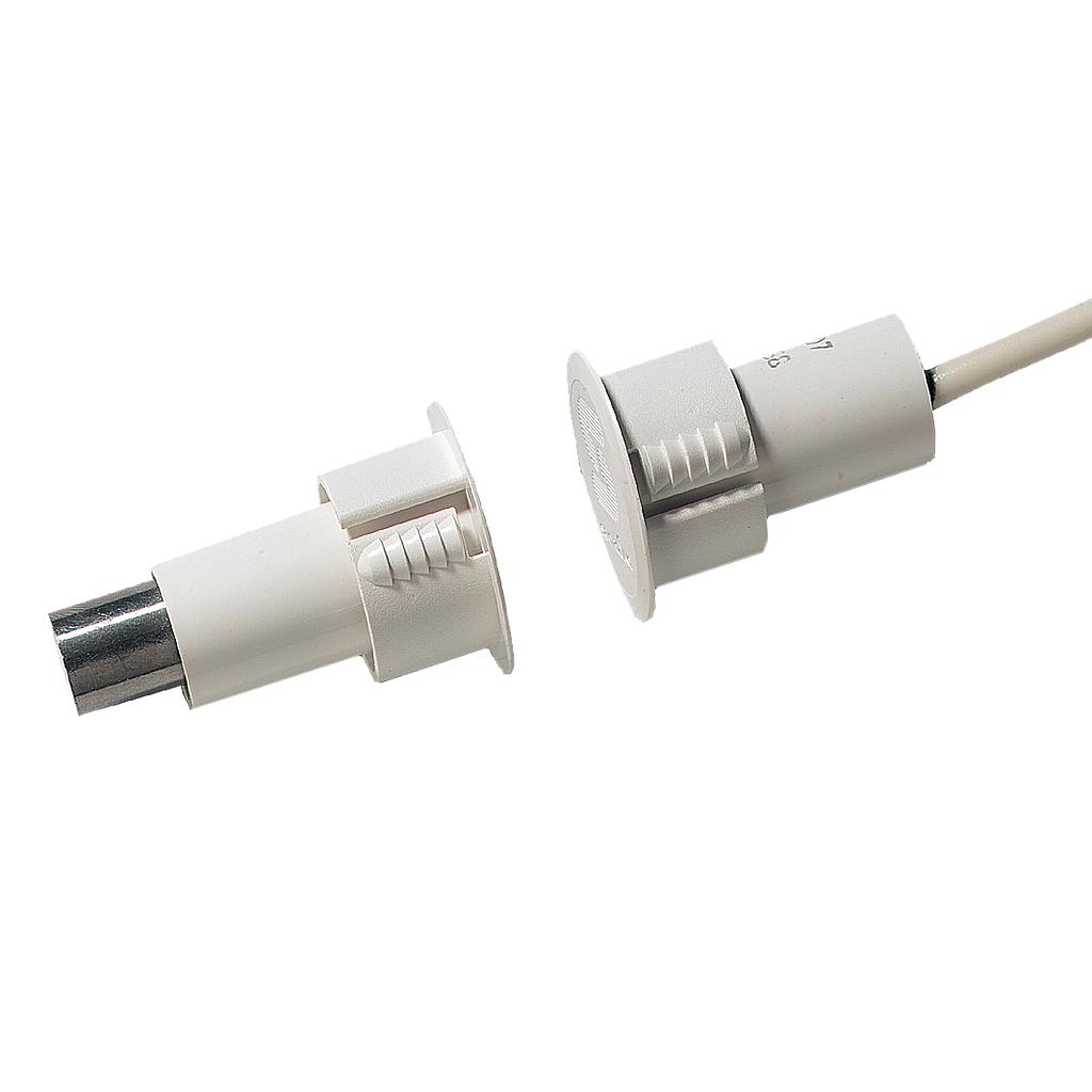 Aritech Contacto magnético Grado 2 para empotrar en puertas Máx. 9mm. Cable 2m · Ref. DC124