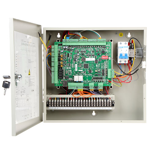 Hikvision Controladora de 2 puertas Hikvision con caja y fuente de alimentación (Wiegand y RS-485) · Ref. DS-K2602T