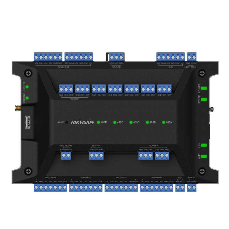 Hikvision Controladora de accesos para 2 puertas WIFI PoE · Ref. DS-K2702WX-E1(P)