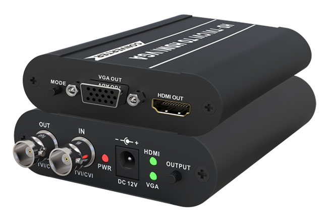 Folksafe Convertidor HD-TVI/CVI a HDMI y VGA · Ref. FS-HD2103E