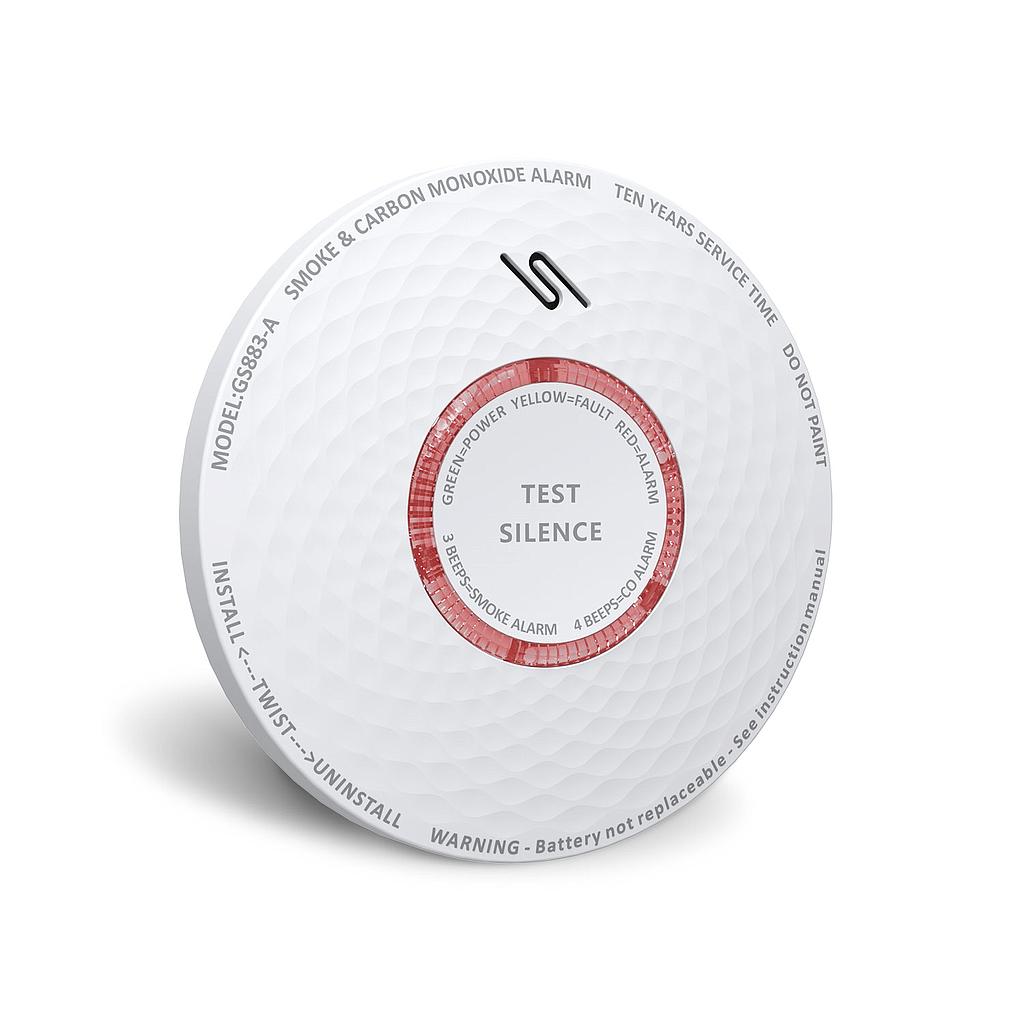 Detector autónomo combinado de humo y CO Batería de Litio · Ref. GS883-A