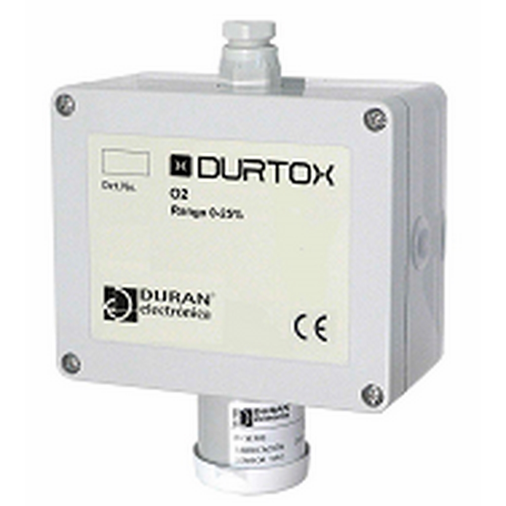 Duran Detector fijo Oxígeno (O2). DURTOX RS485 IP65 Rango 0-25% · Ref. DSQN-O2