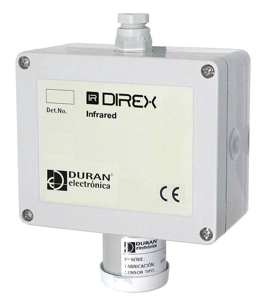 Duran Detector infrarrojo gases Refrigerantes DIREX RS485 IP65con relé rango 0-2000ppm · Ref. DIRYREFr