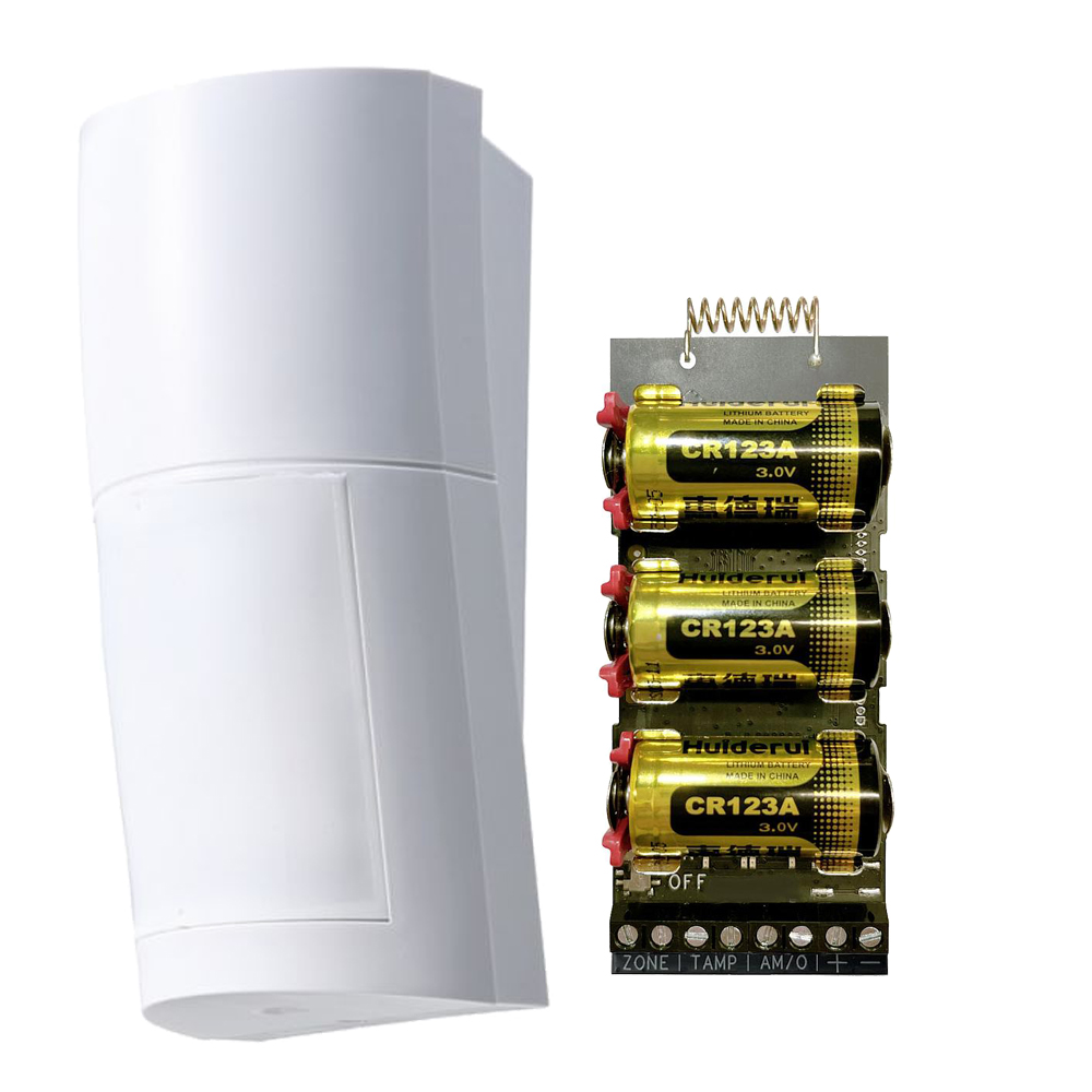 Hikvision Detector Infrarrojos pasivo vía radio PIR QUAD Optex + Transmisor vía Radio AXPRO · Ref. QXI-R-AXPRO
