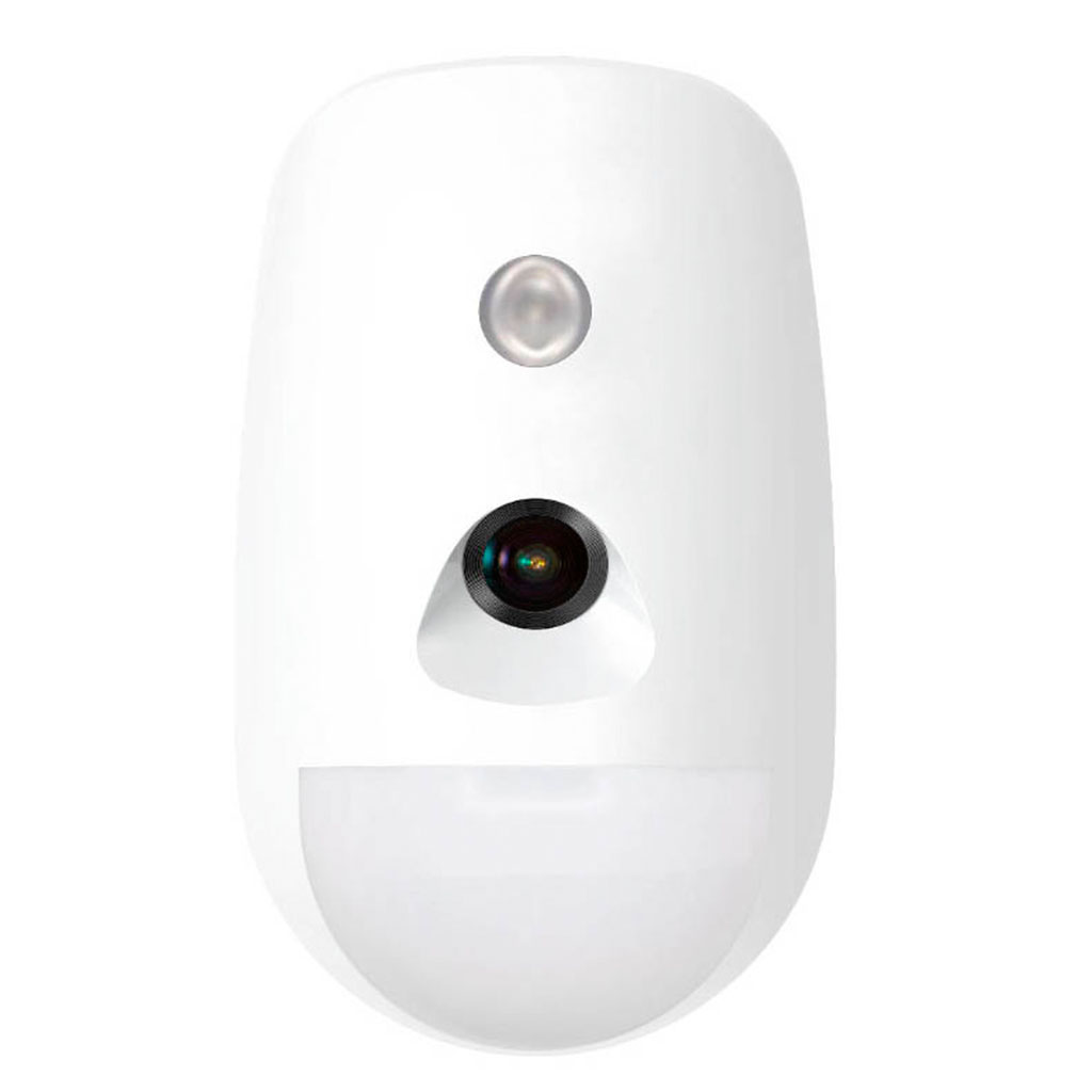 Hikvision Detector PIRCAM inalámbrico interior 12m Inmune mascotas 868 MHz Tri-X bidireccional AXPRO Imagen Color 24/7 Luz relleno blanca 12m