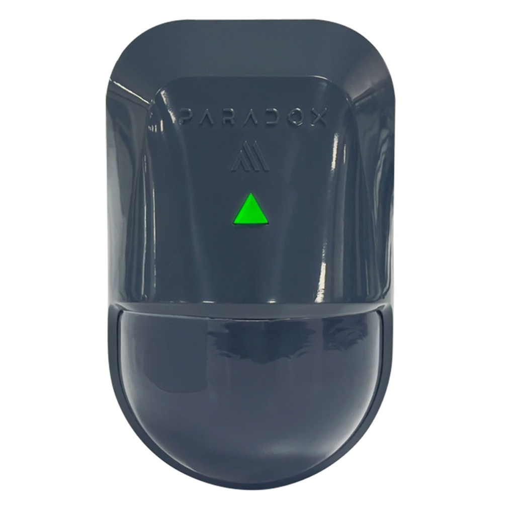 Paradox Detector PIR inalámbrico bidireccional Supercompacto Doble elemento Óptica única para interiores Gris. Grado 2 · Ref. PMD5M-8DQ