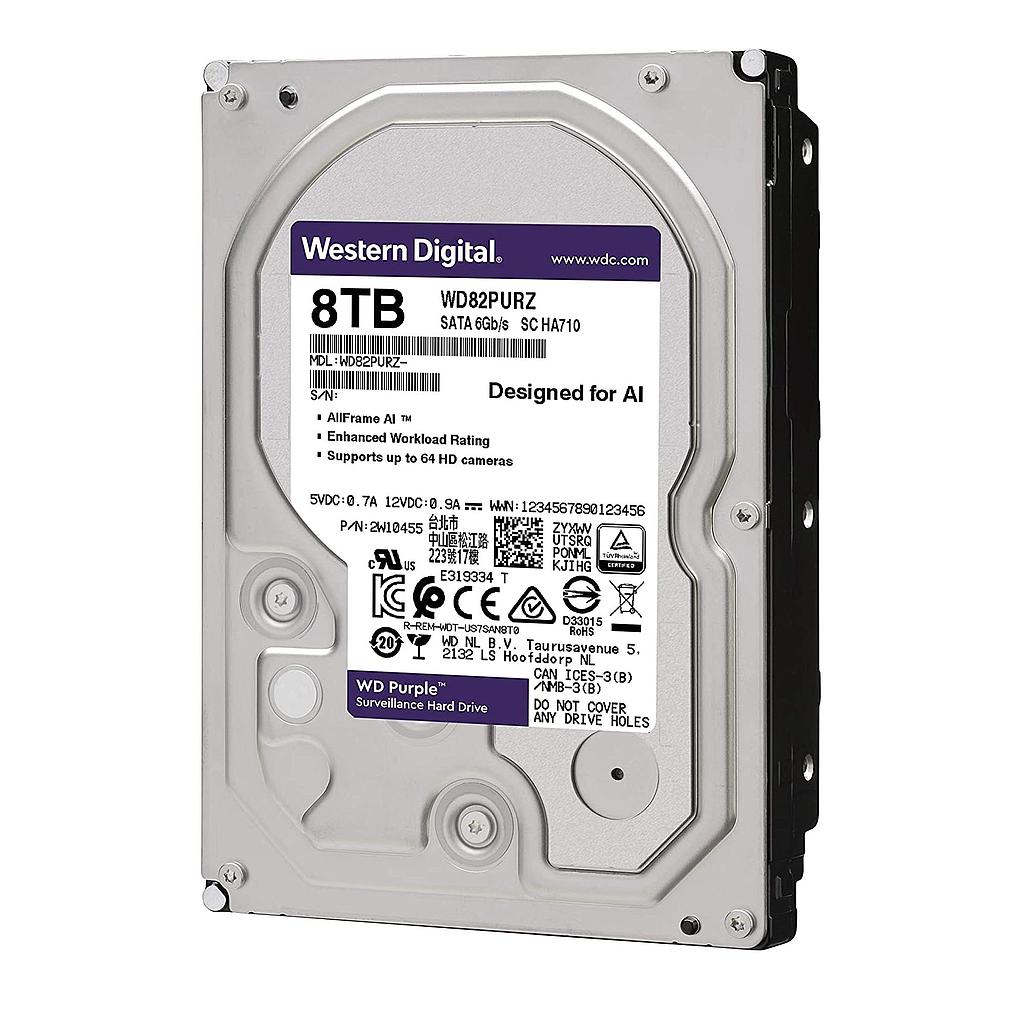 WD85PURZ - Disco Duro de 8 Tb ( 8192 Gb ) Western Digital Purple.