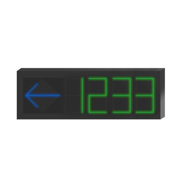 DS-TVL121-3-5D/4 - Display de guiado de parking interior unidireccional con 4 números