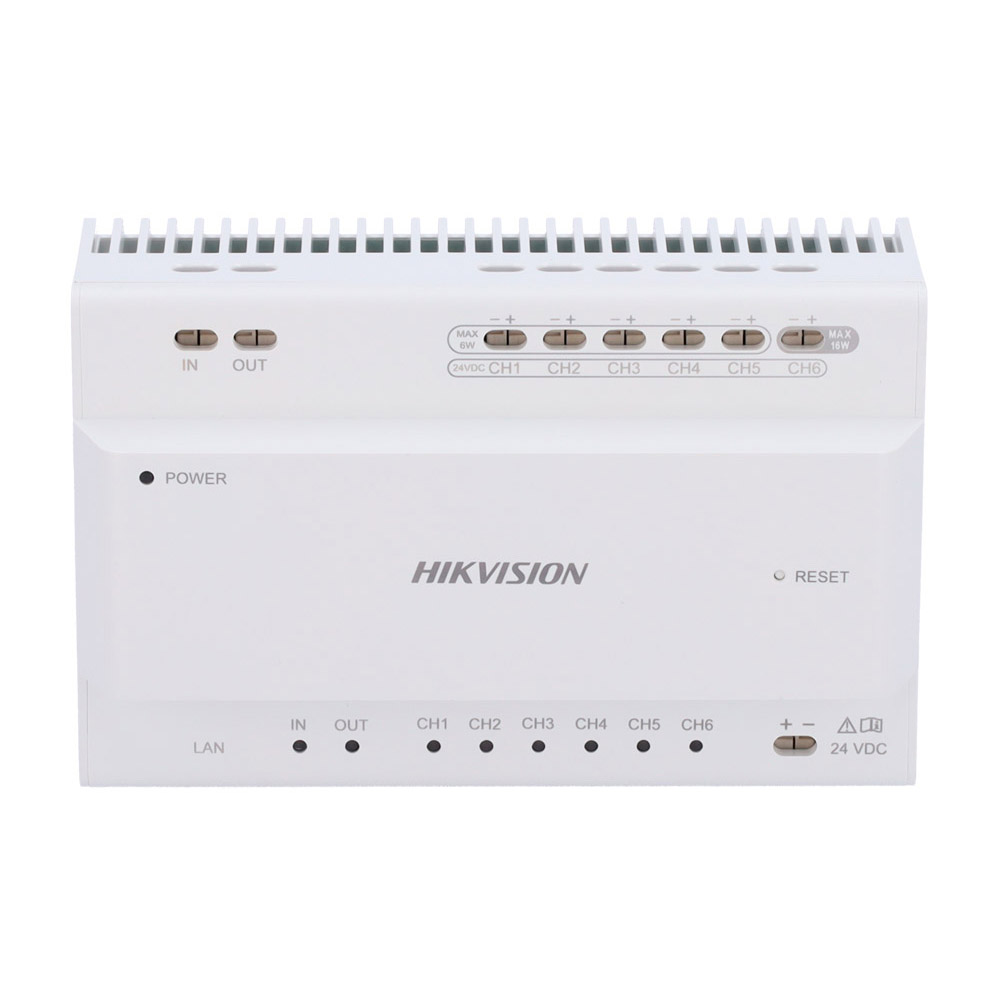 Hikvision Distribuidor de vídeo/audio de dos hilos a IP Conexión en cascada 6CH TCP/IP RJ45 · Ref. DS-KAD706Y