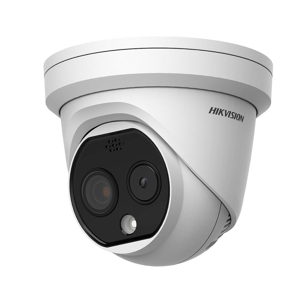 DS-2TD1217-2/QA - Domo IP Bi-espectro Óptico/Térmico  4MP 1.8/2mm IR15m White Light 30m E/S Alarma Audio MIC Alarma Visible-Audible Analítica vídeo Hikvision