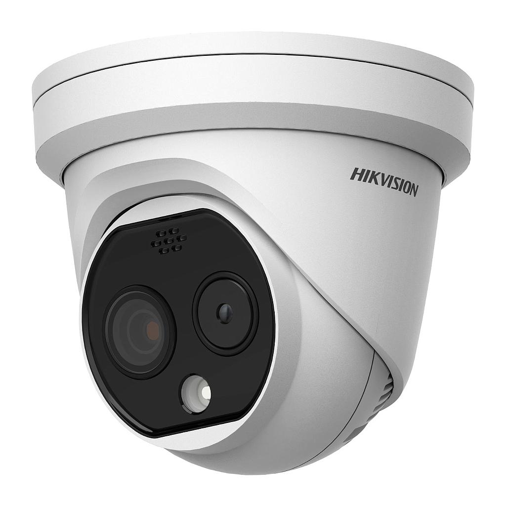 Hikvision Domo IP Bi-espectro Óptico/Térmico 6.4/6.9mm 4MP IR15m White Light 30m E/S Alarma Audio MIC Alarma Visible-Audible Analítica vídeo